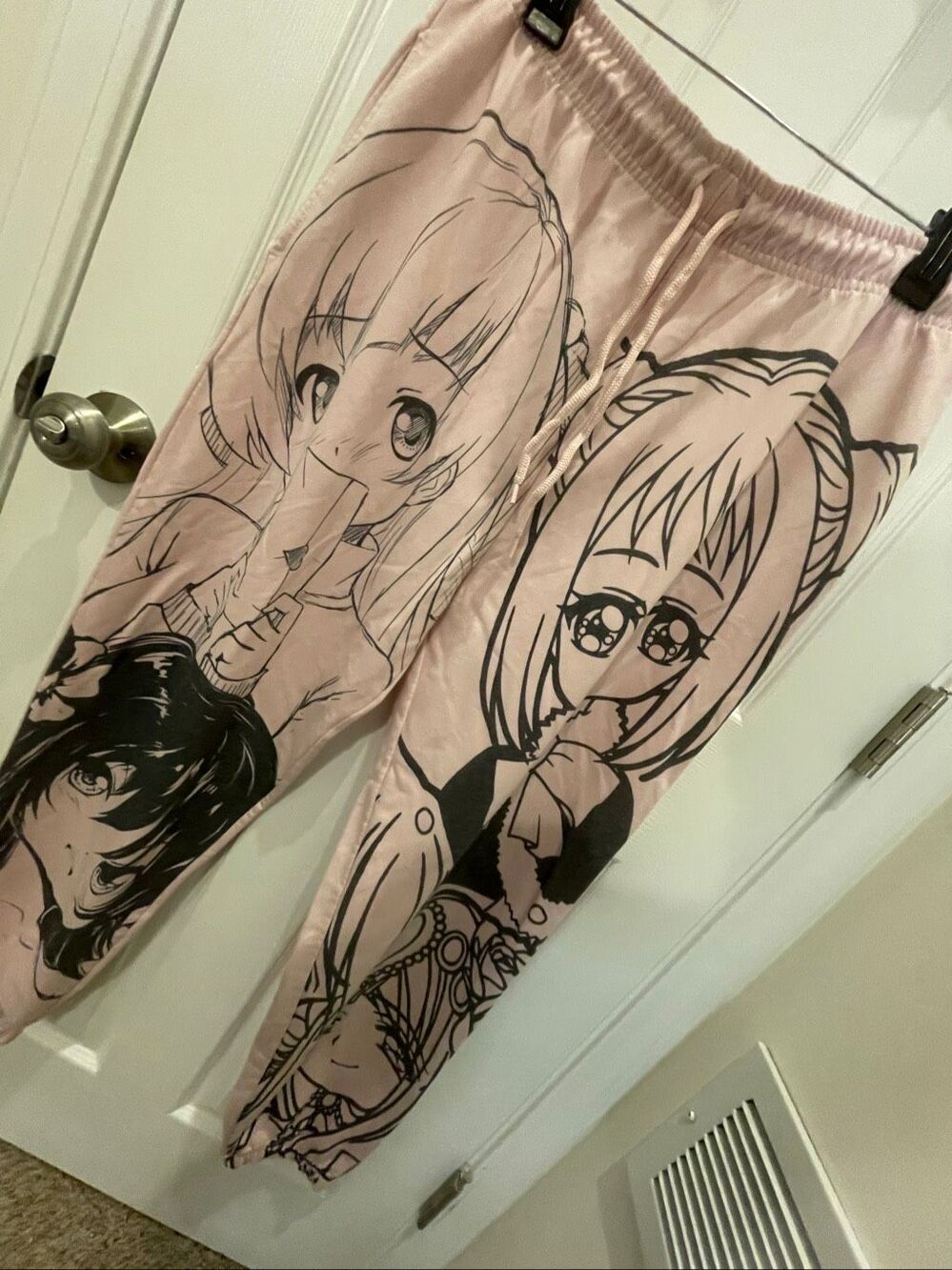 NGOrder Anime Graphic Jogger Pants Pink Size 14 Y2K Manga